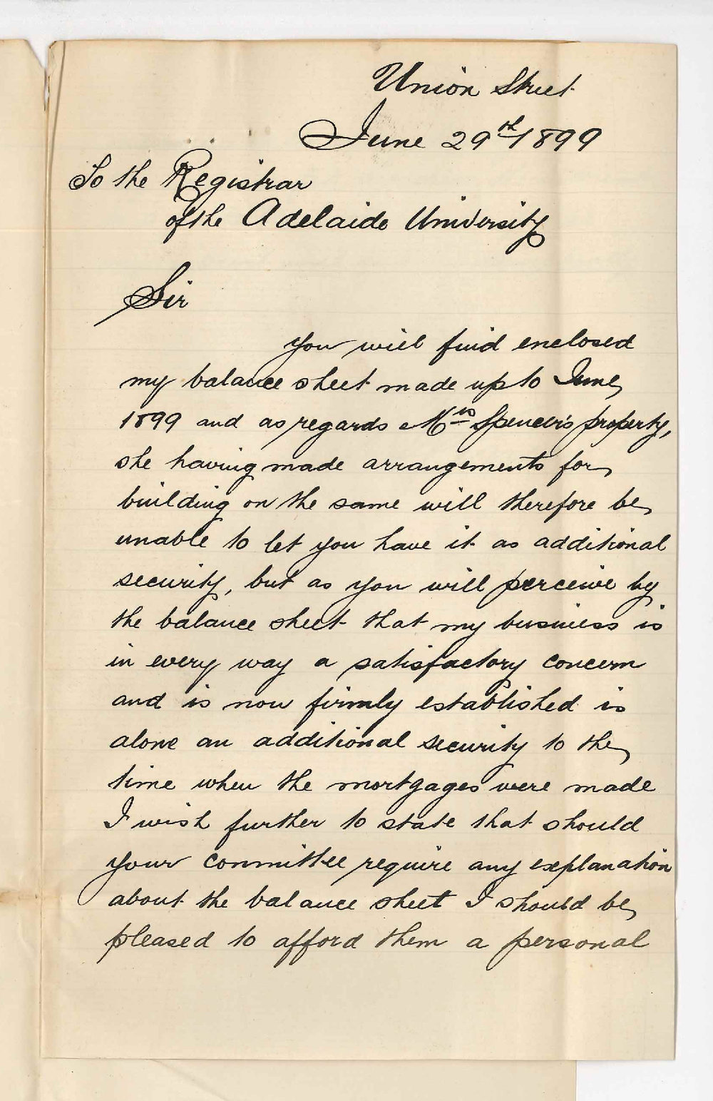 K Spencer - Adelaide - Arrears of Interest