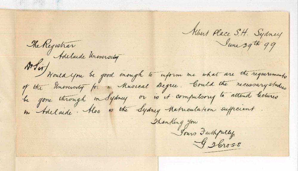 G T Cross - Sydney NSW - Mus Bac Degree