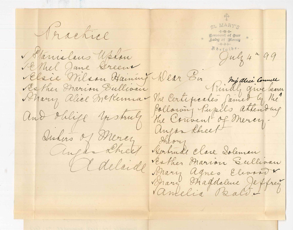 Sisters of Mercy - Angas Street - Requesting Music Certificates