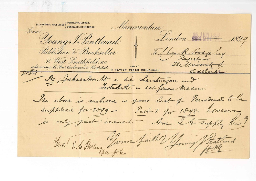 Young J Pentland - London - Supply of Periodicals