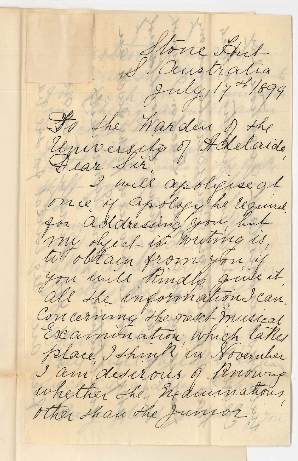 Miss Phoebe Beckett - Stone Hut - Concerning Music Examinations