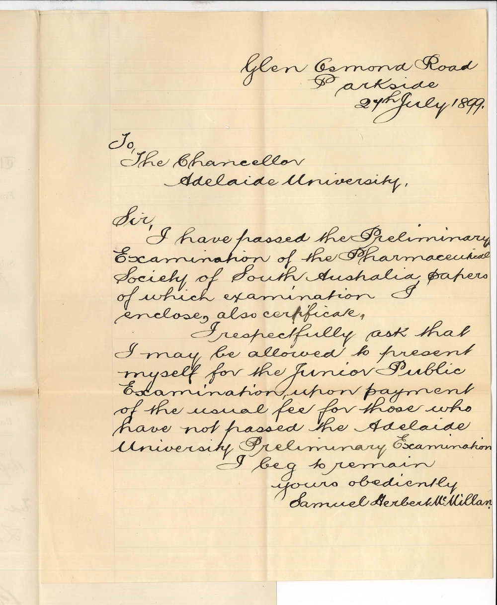 Samuel Herbert McMillan - Parkside - Concerning Junior Public Examination