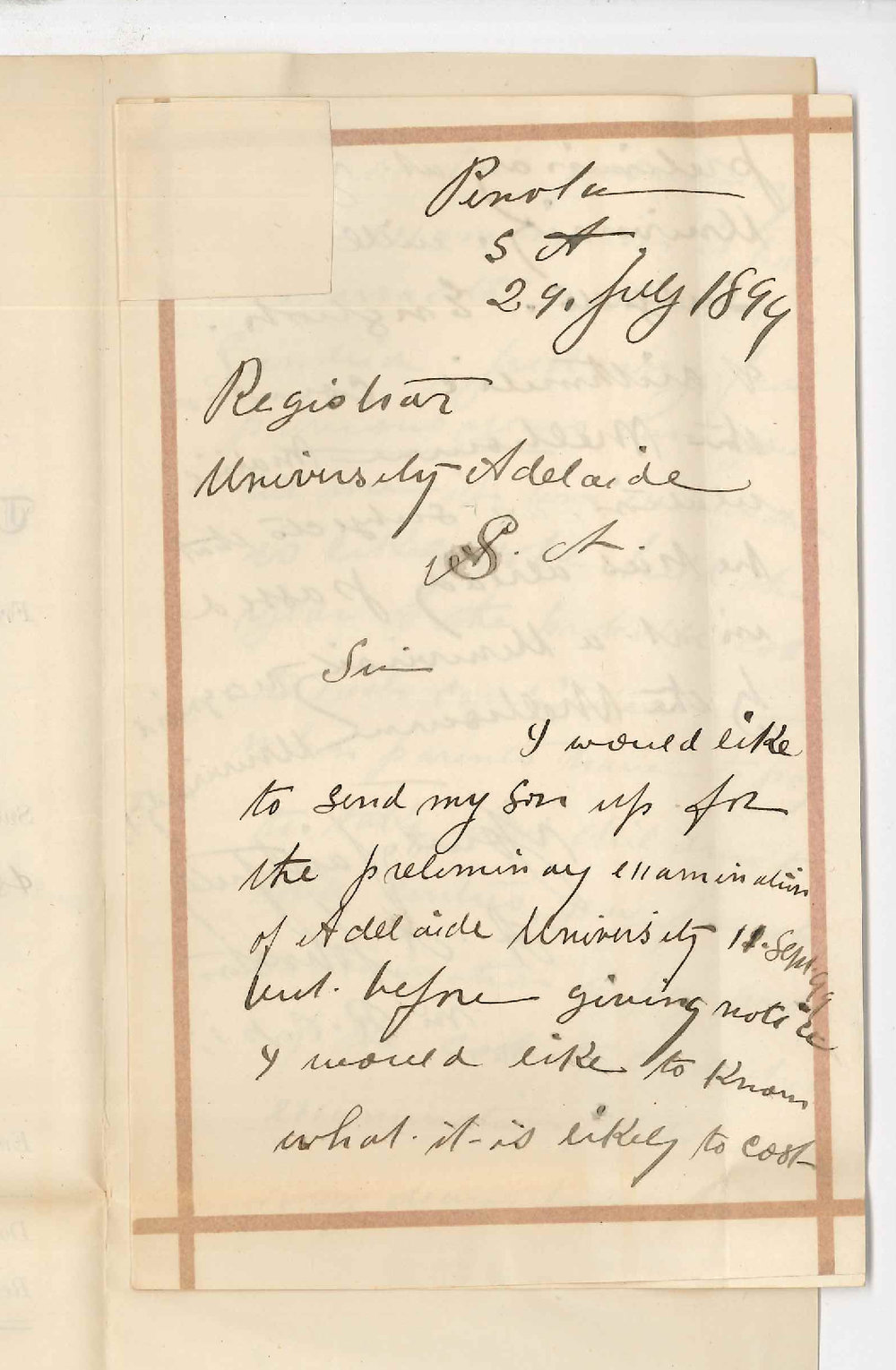 A A Johnston MRCP - Penola - Concerning Preliminary and Senior Public Examinations