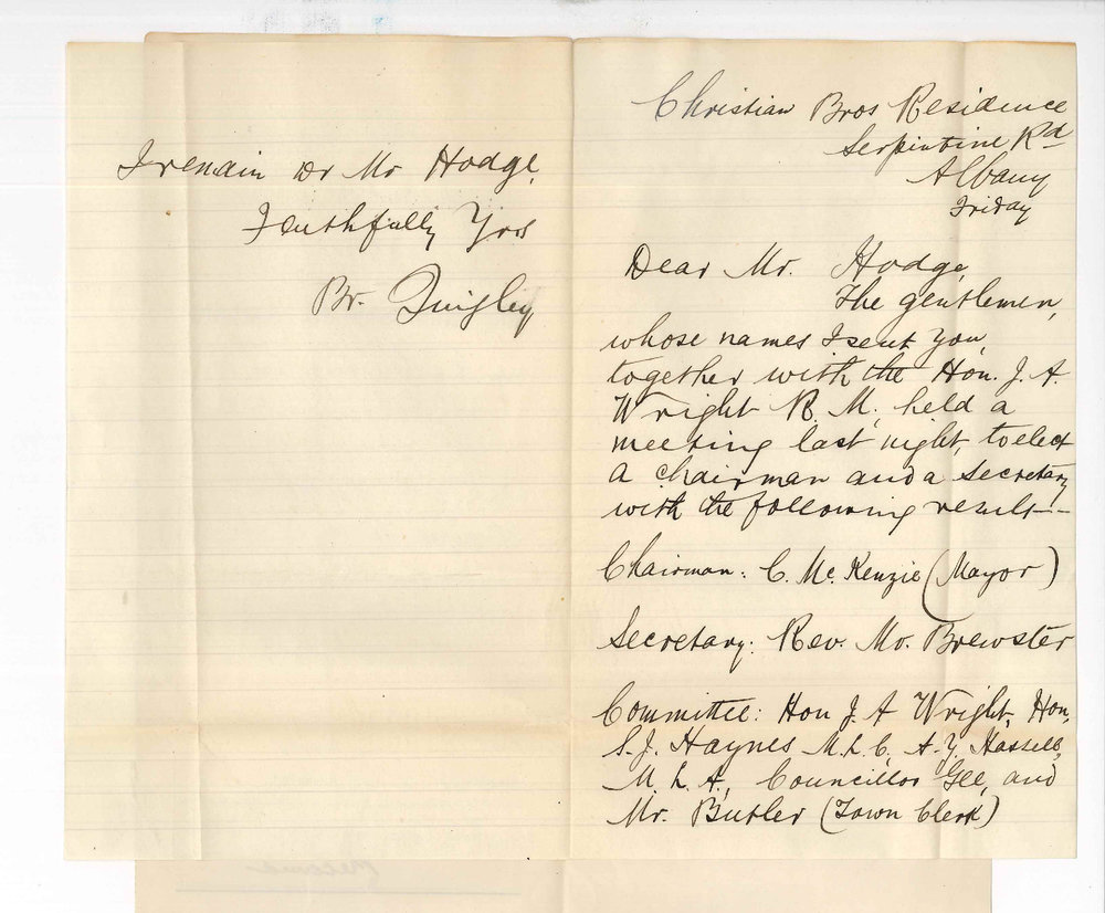 Reverend B Quigley - Albany WA - Local Centre at Albany