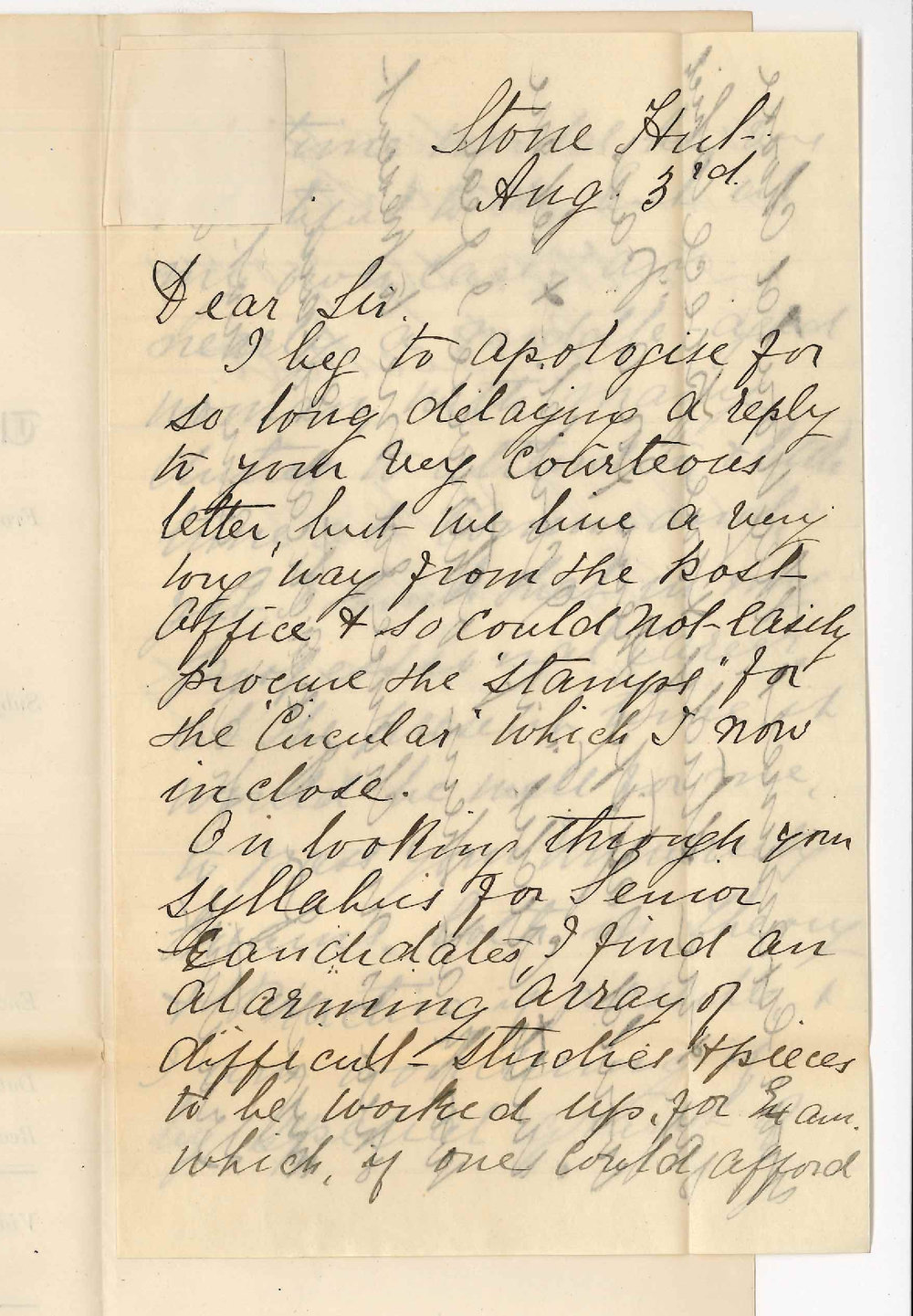 Mrs P Beckett - Stone Hut - Music Examinations