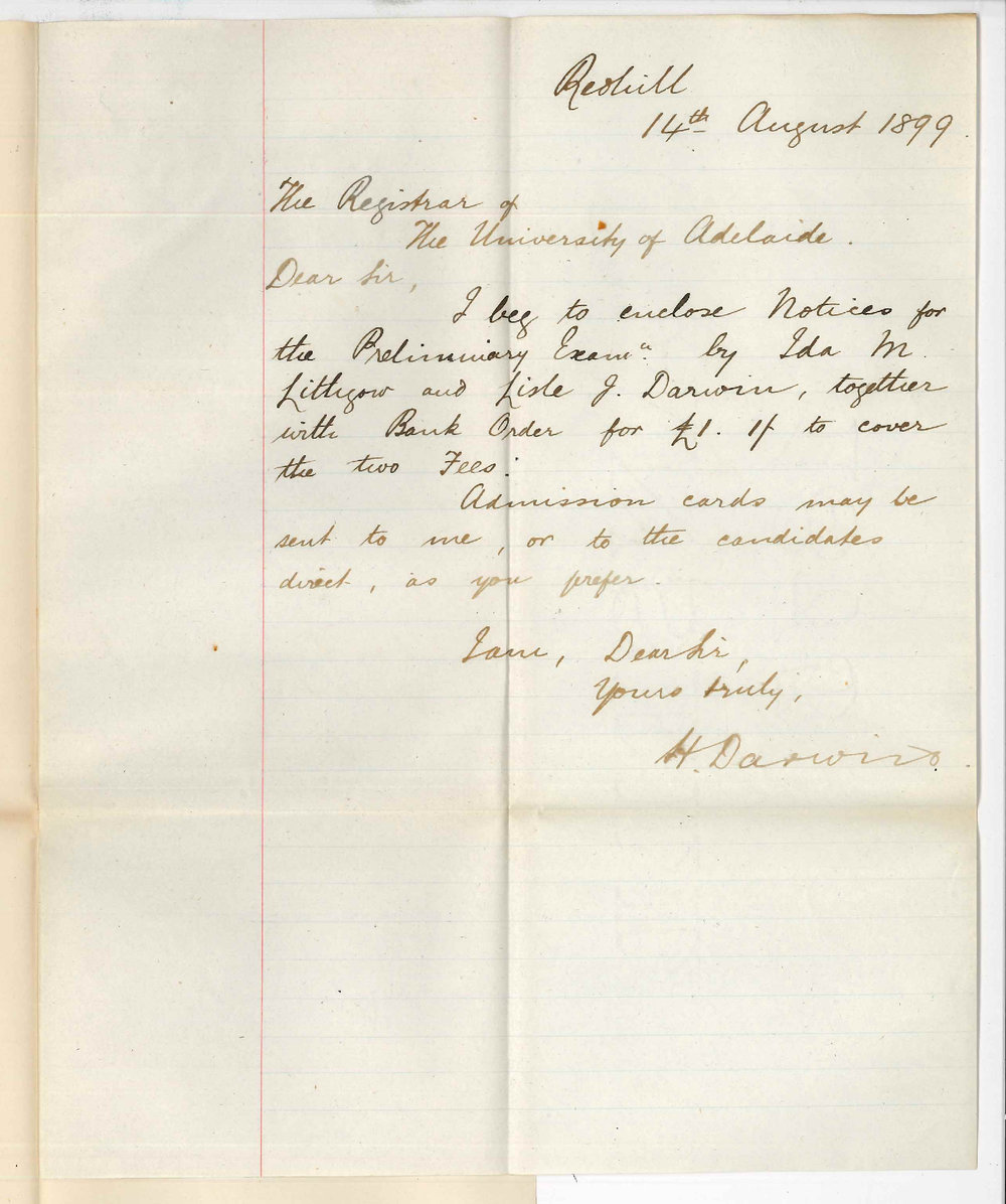 H Darwin - Redhill - Forwarding entries for Preliminary Examination