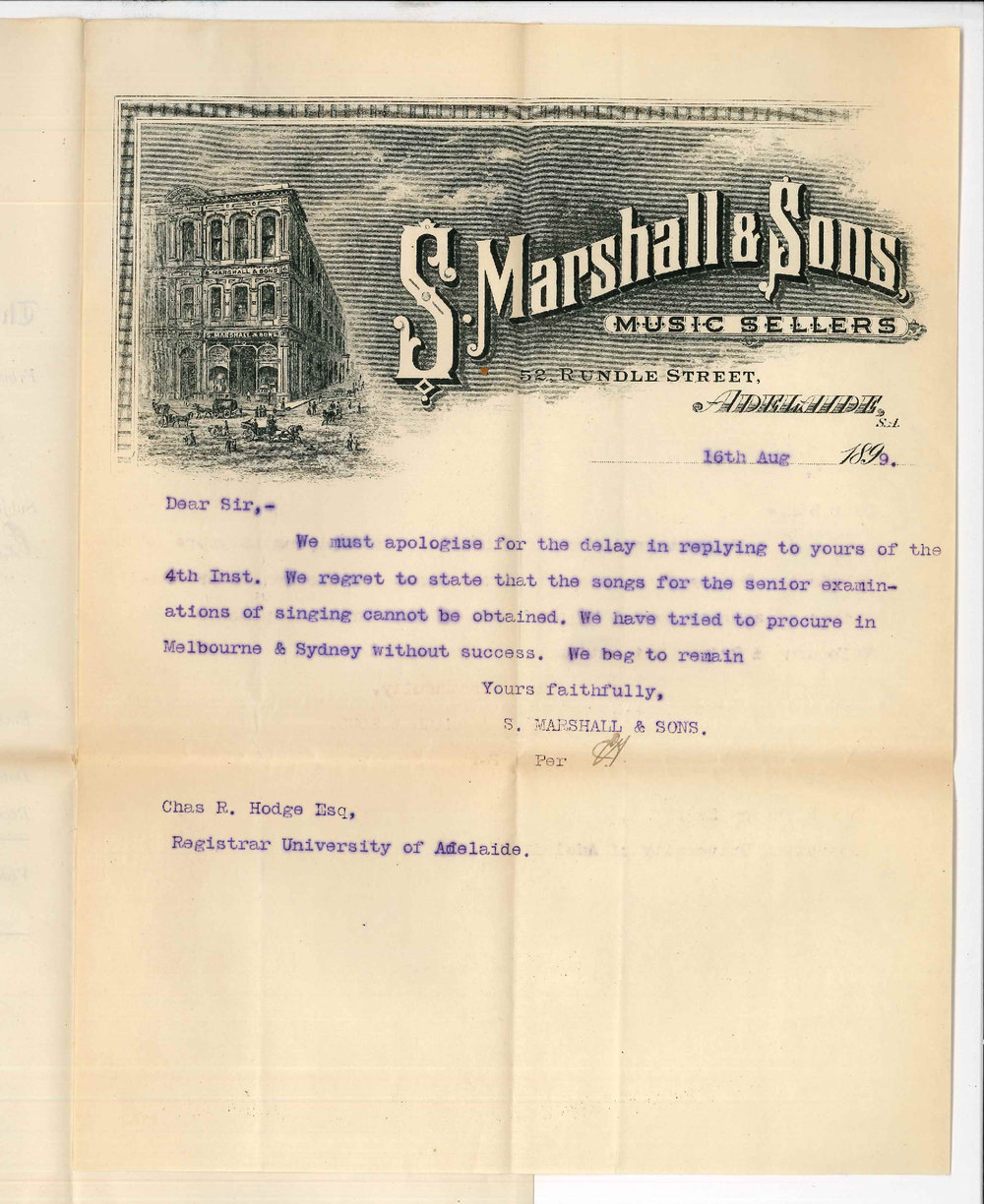 S Marshall and Sons - Adelaide - Music for Public Examinations