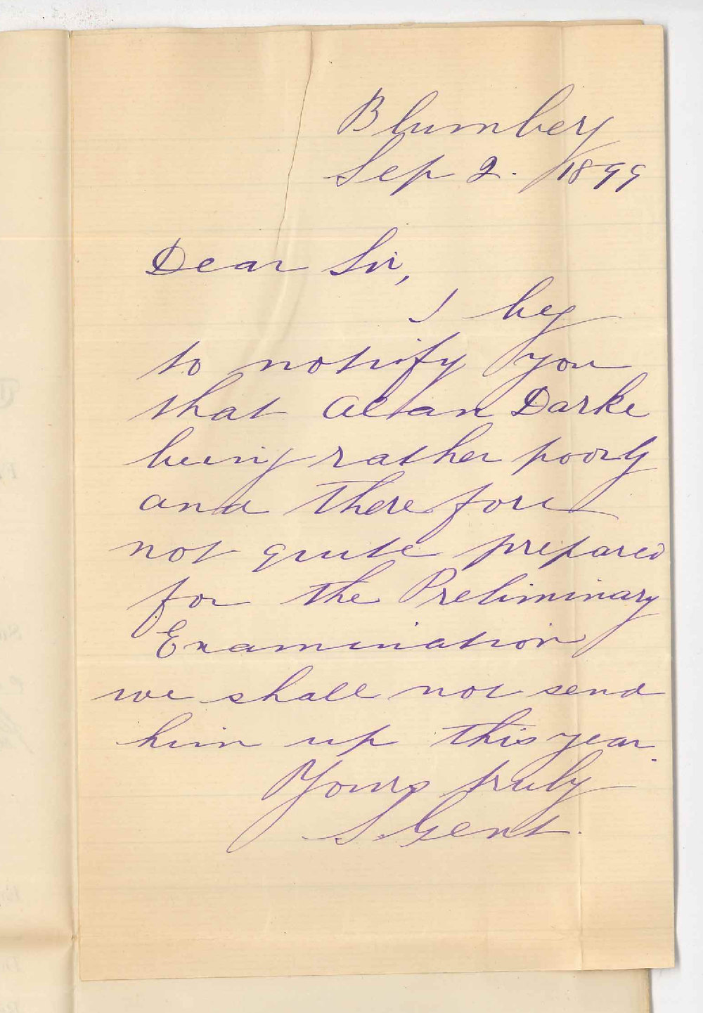 S Gent - Blumberg - Withdrawing candidate from Preliminary Examination