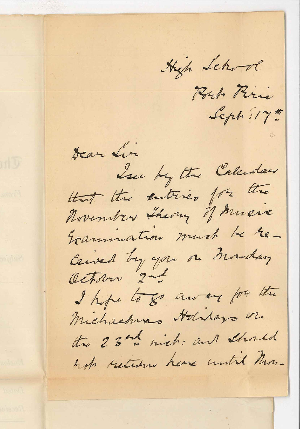 Miss Bessie Scott - Port Pirie - Theory of Music Exams