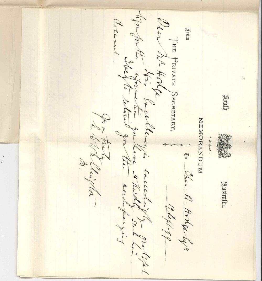 Edward William Wallington - Private Secretary - Information concerning The University