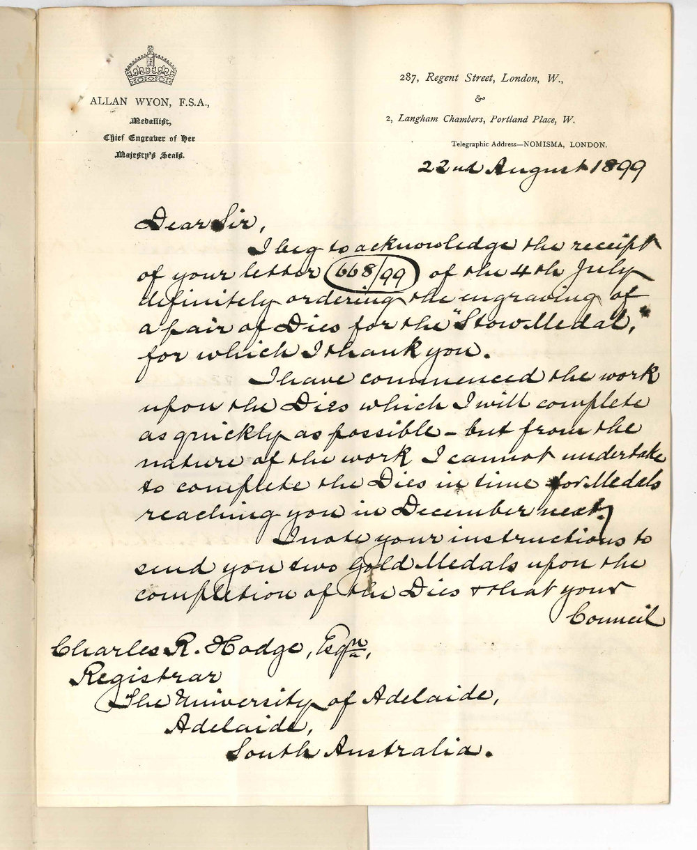 Allan Wyon London - Concerning Stow Medals