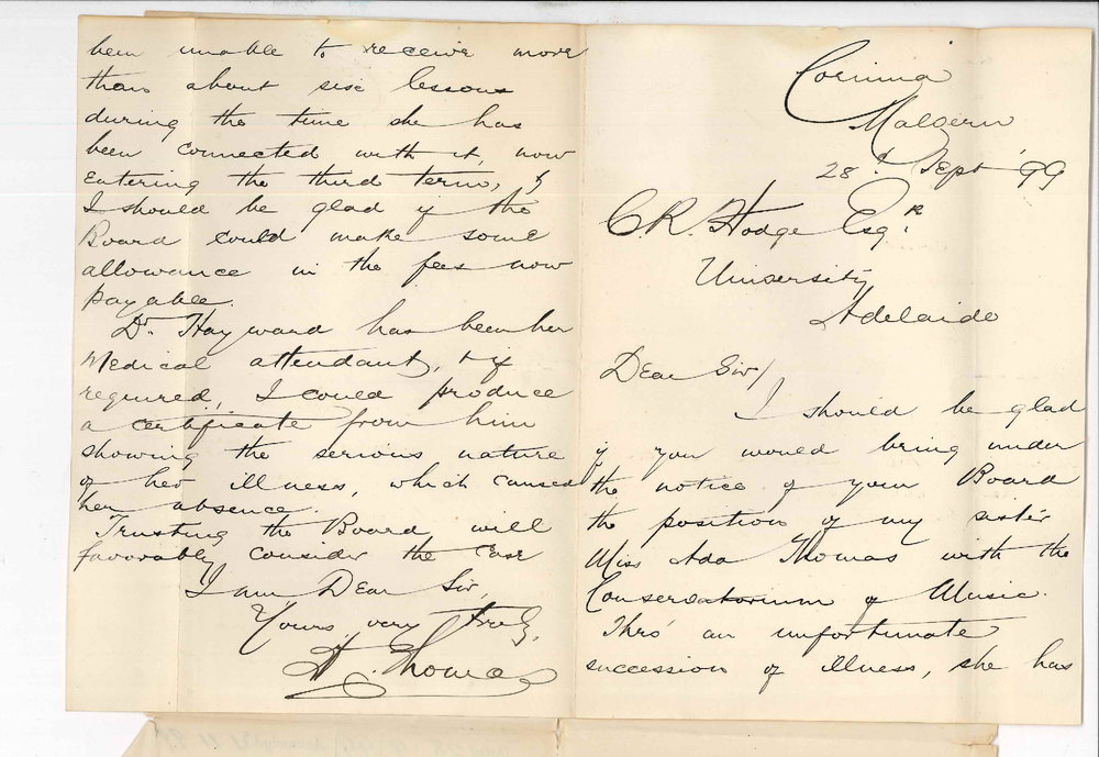 H Thomas - Malvern - Concerning Miss Ida Thomas