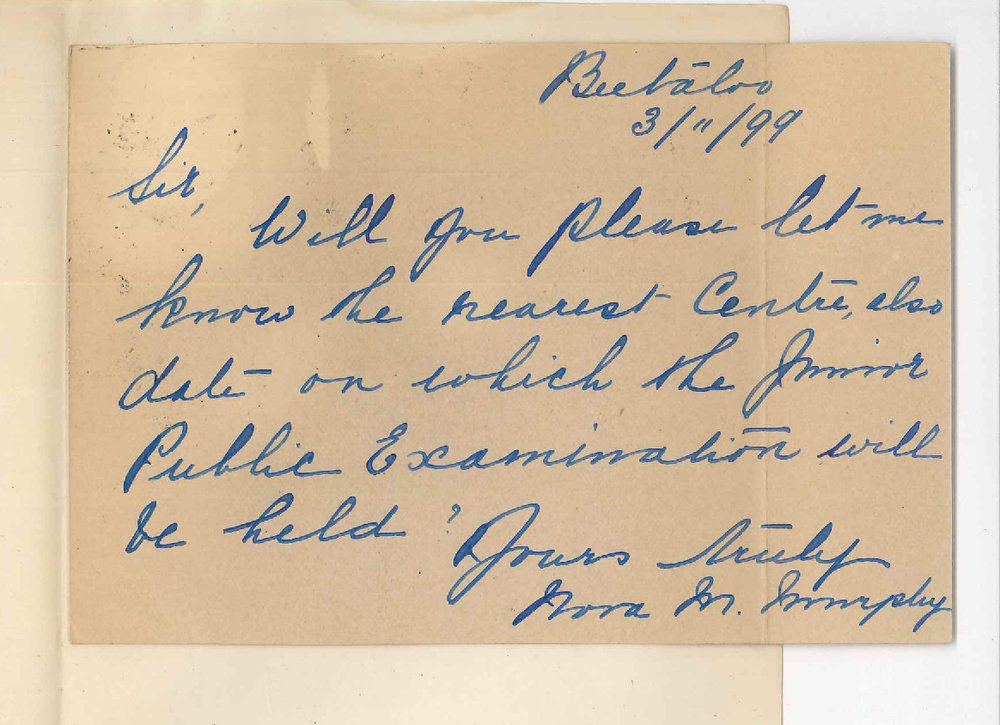 Miss Nora M Murphy - Beetaloo - Music Examinations