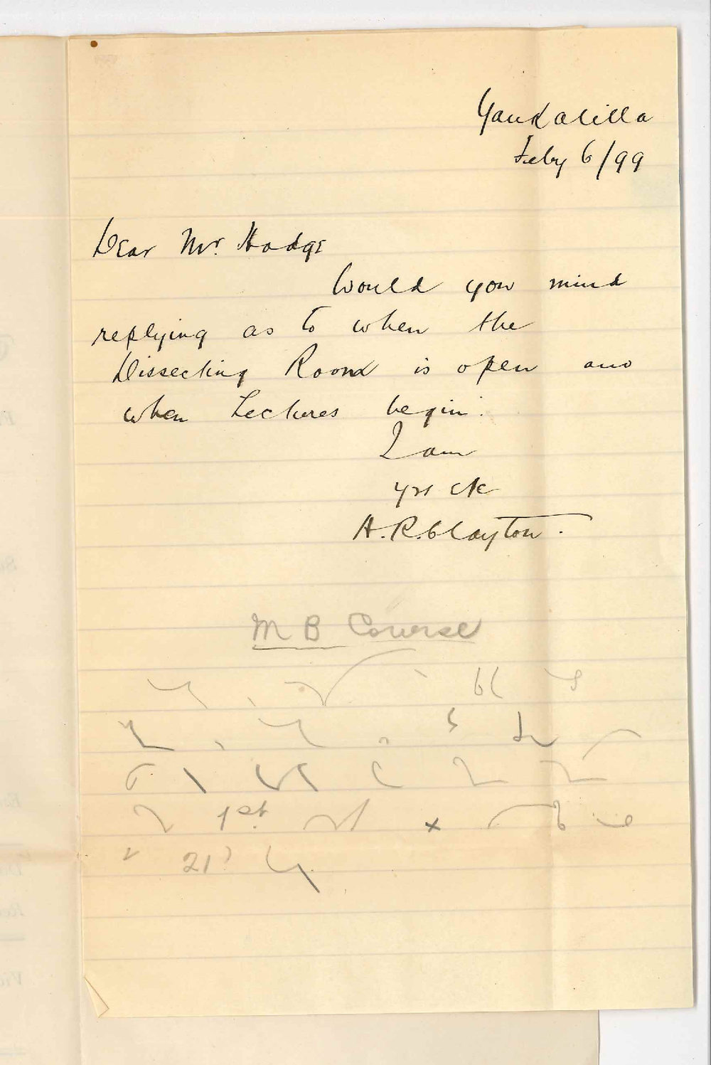 A K Clayton - Yankalilla - MB Course