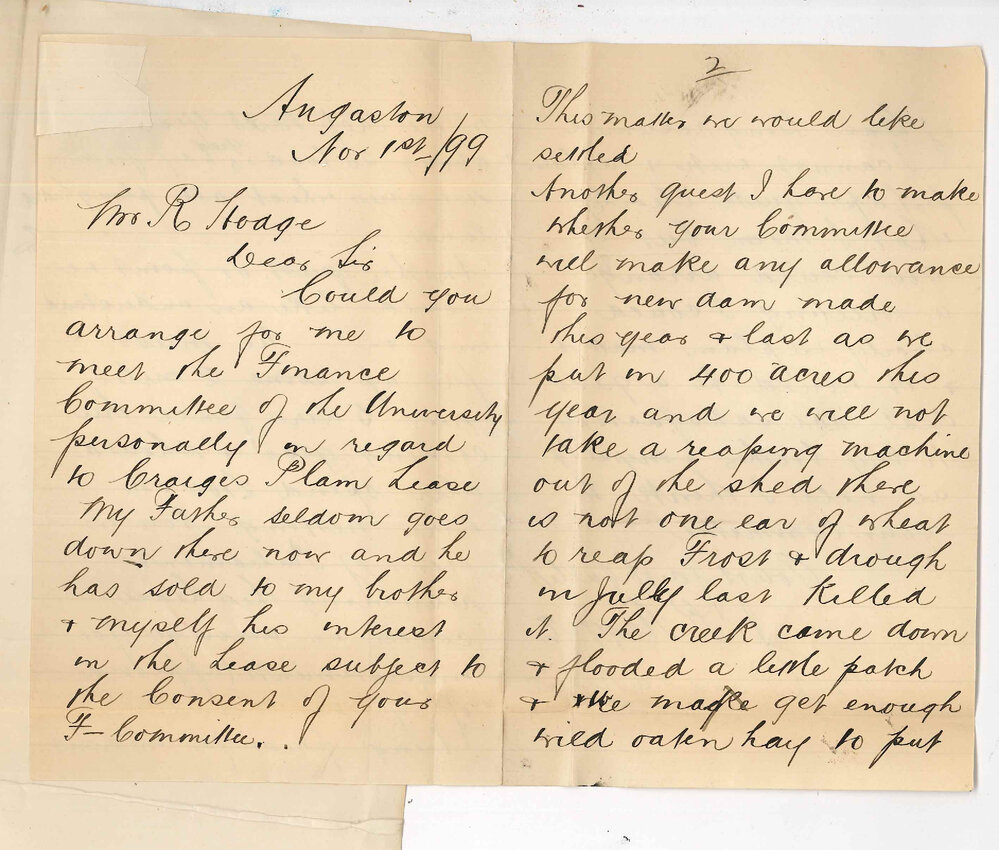 J P Heggie - Angaston - Requesting interview with Finance Committee