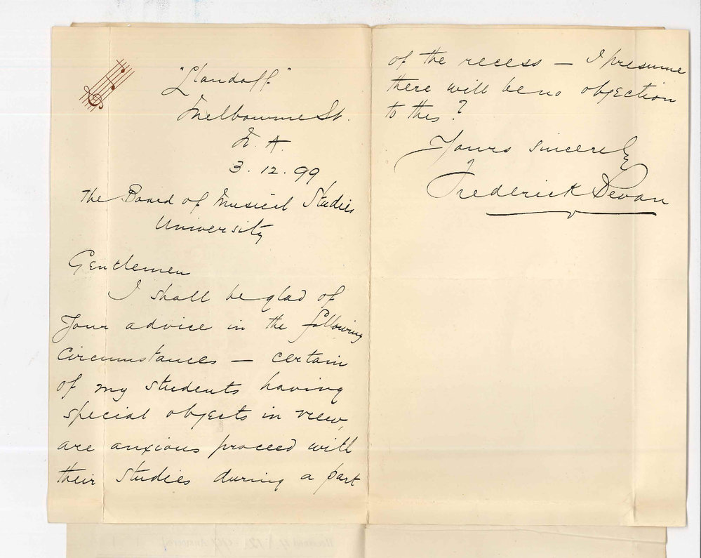 Frederick Bevan - North Adelaide - Students wish to proceed with studies during vacation