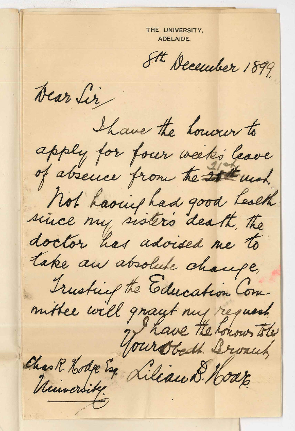 Joseph Coleman - University - Application leave of absence