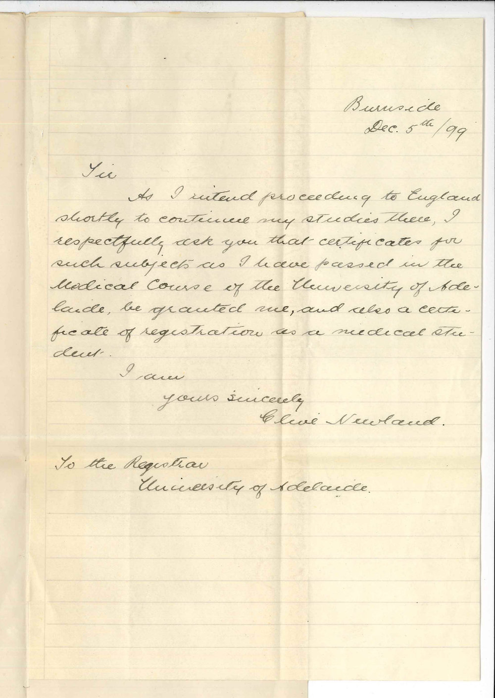 Clive Newland - Burnside - Requesting MB Certificates