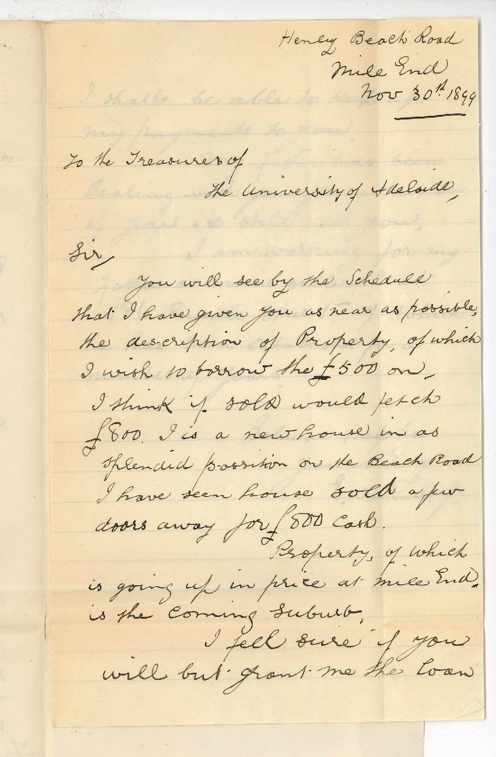 E Warhurst Jr - Mile End - Loan on Mortgage