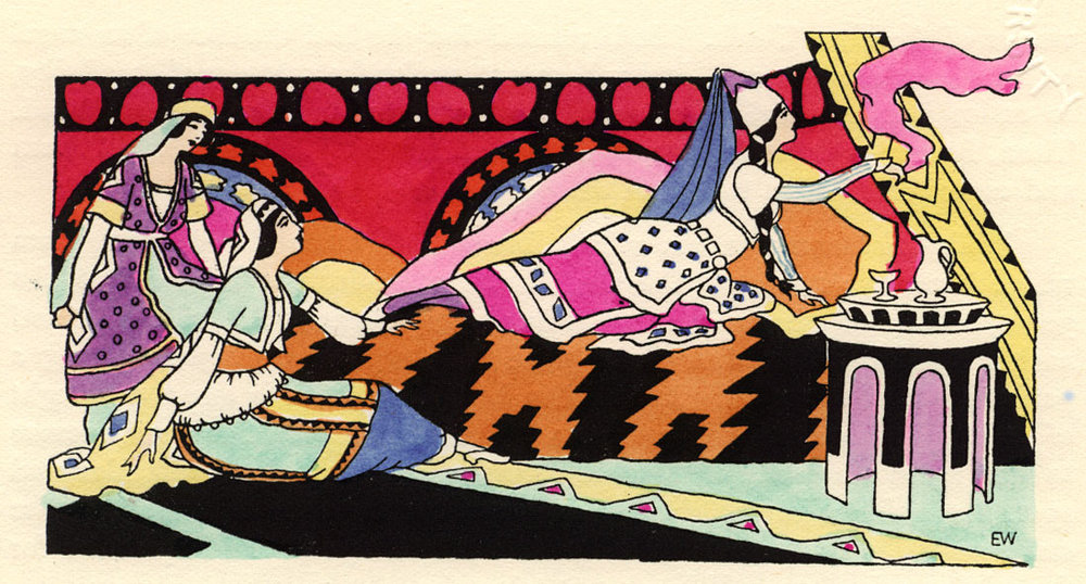 Ballets Russes - Thamar - Illustrations, 1919