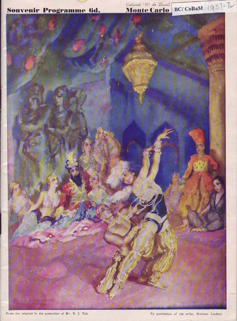 Colonel W. De Basil's Monte Carlo Russian Ballet Programme -&nbsp;Adelaide 1936-1937