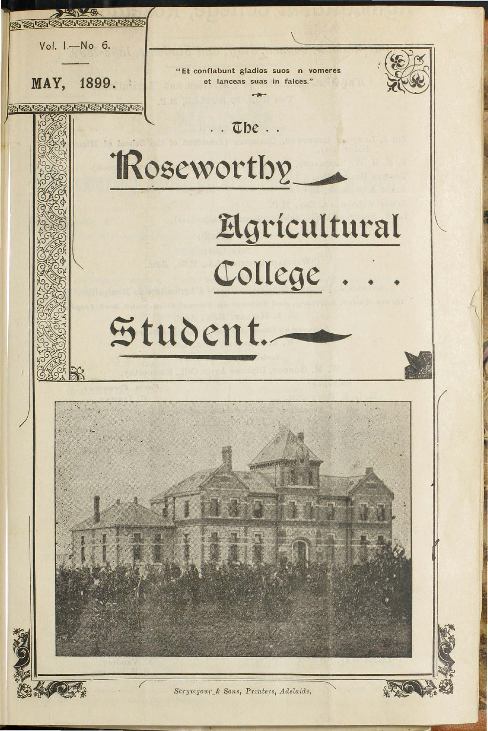 Roseworthy Student Vol 1 No 6 May 1899