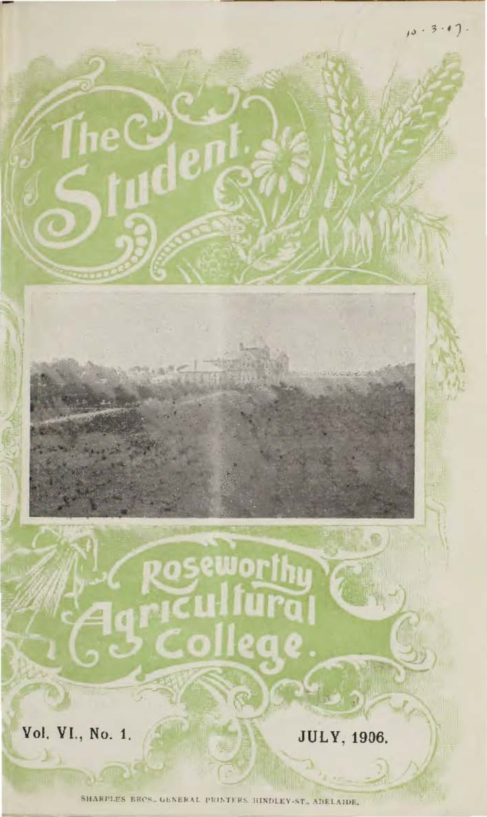 Roseworthy Student Vol 6 No 1 July 1906
