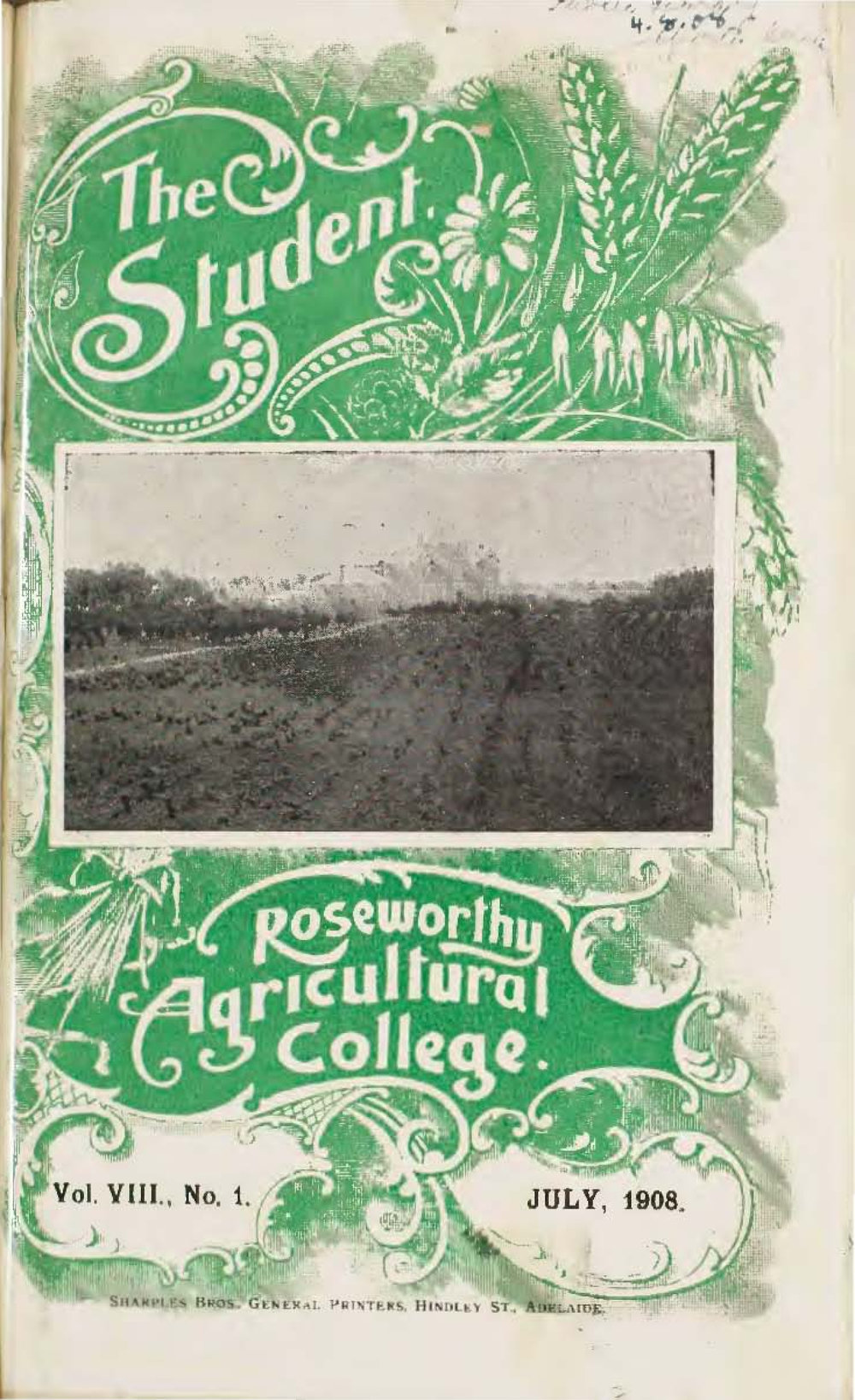 Roseworthy Student Vol 8 No 1 July 1908