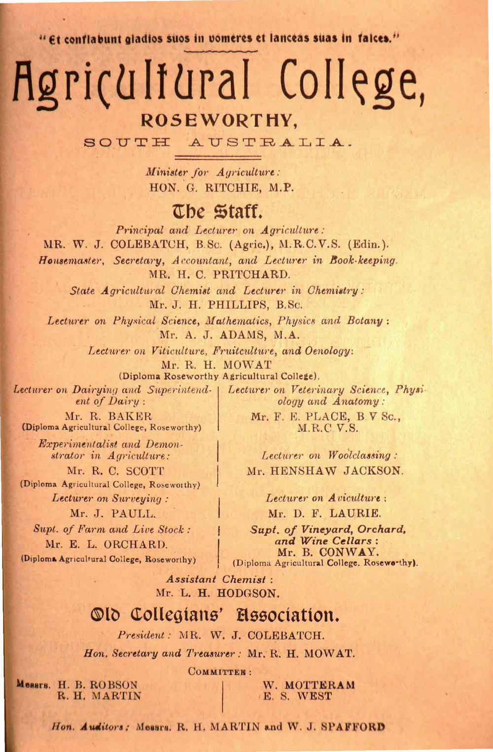 Roseworthy Student Vol 19 No 1 July 1919