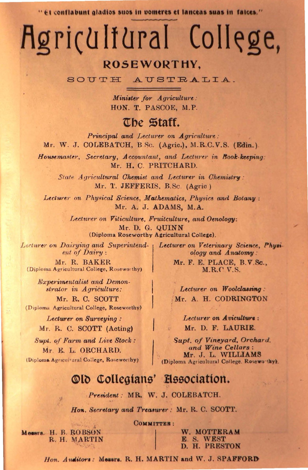 Roseworthy Student Vol 21 No 1 November 1922