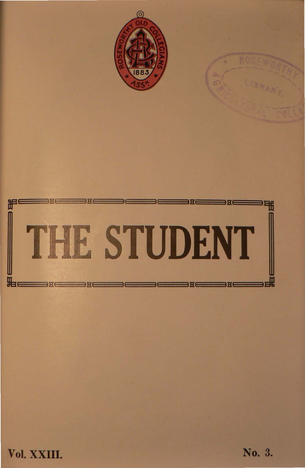 Roseworthy Student Vol 23 No 3 December 1924