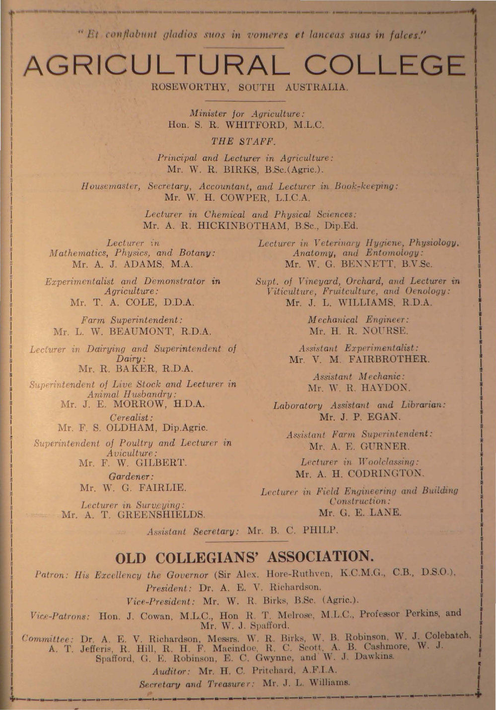 Roseworthy Student Vol 26 No 2 August 1930
