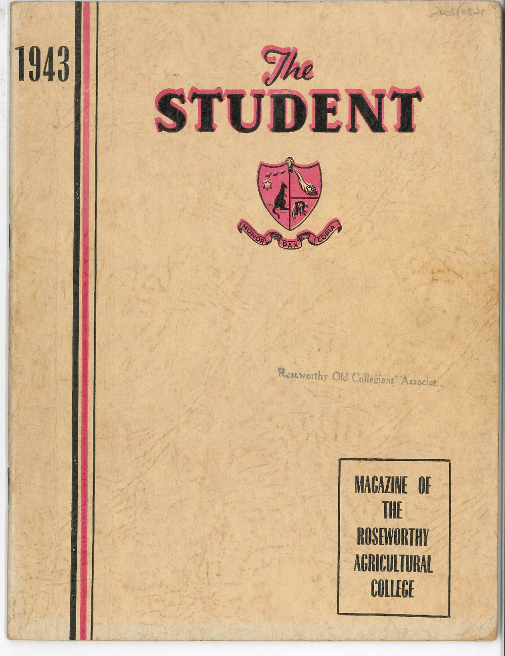 Roseworthy Student Vol 39 No1 1943