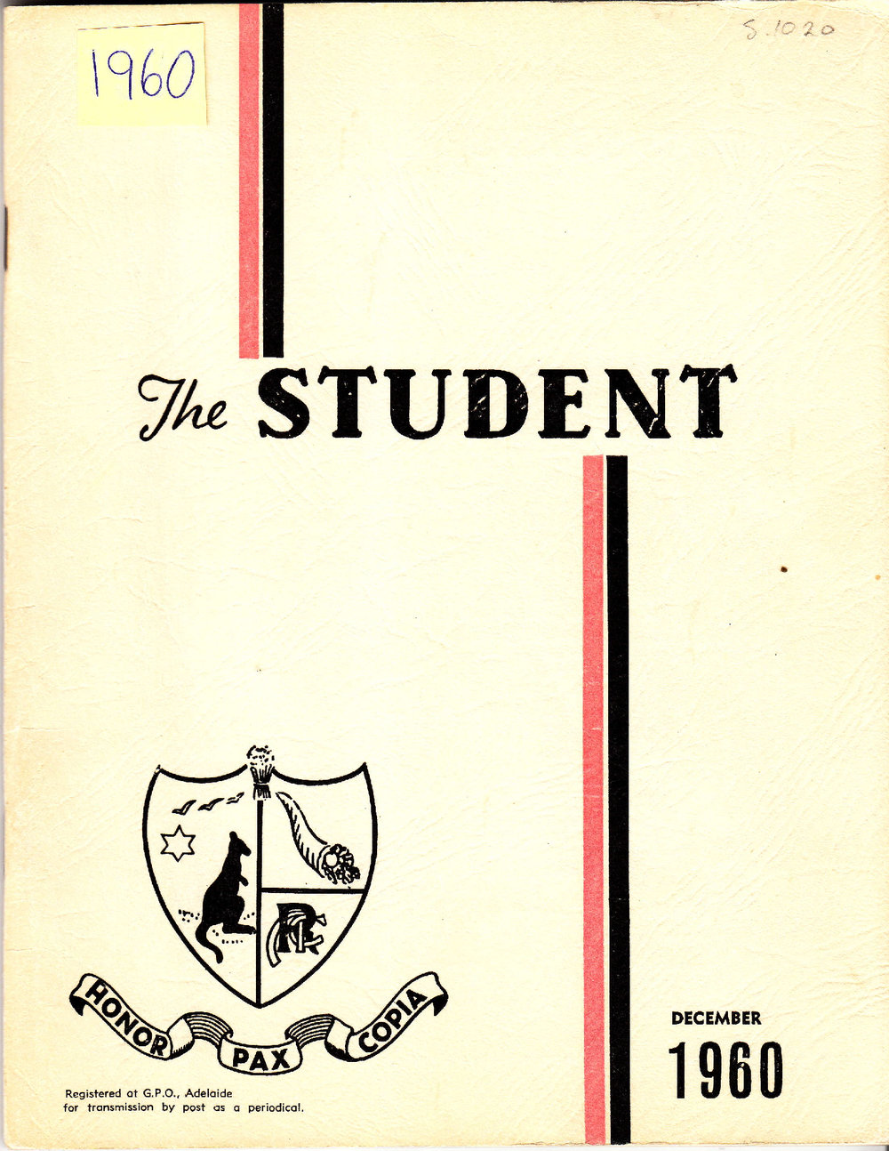 Roseworthy Student Vol 56 No1 1960