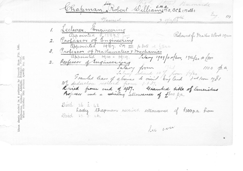 CHAPMAN, Robert William