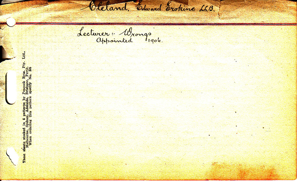 CLELAND, Edward Erskine