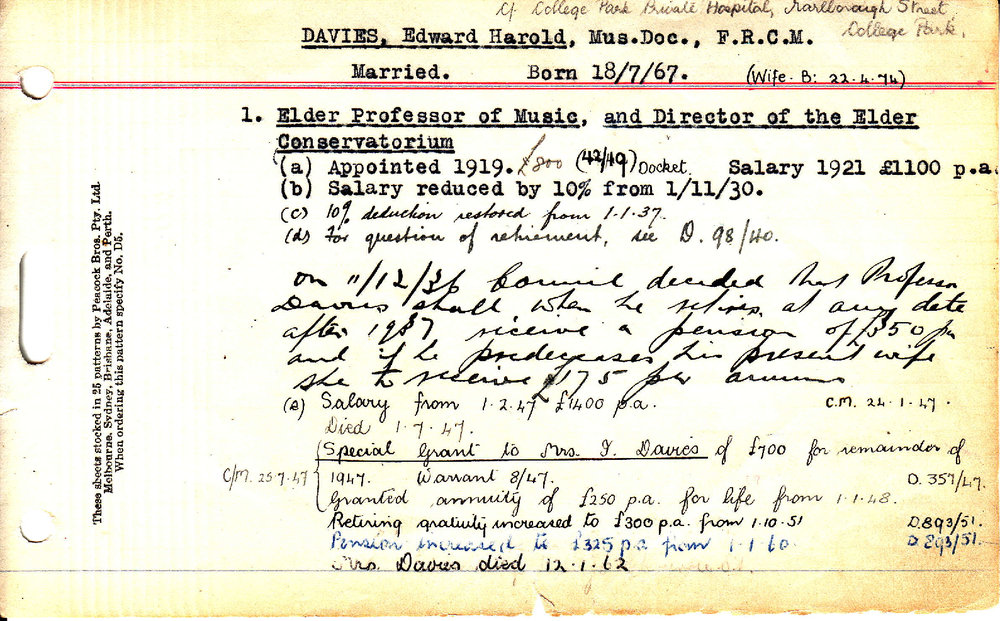 DAVIES, Edward Harold