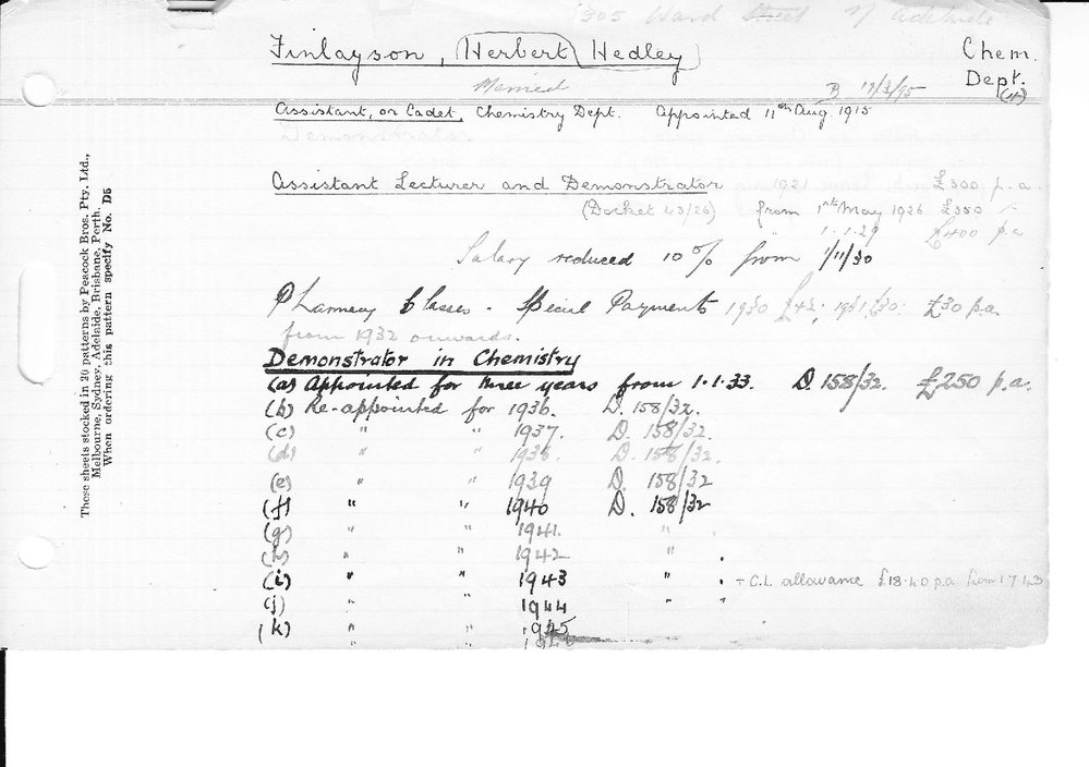 FINLAYSON, Herbert Hedley