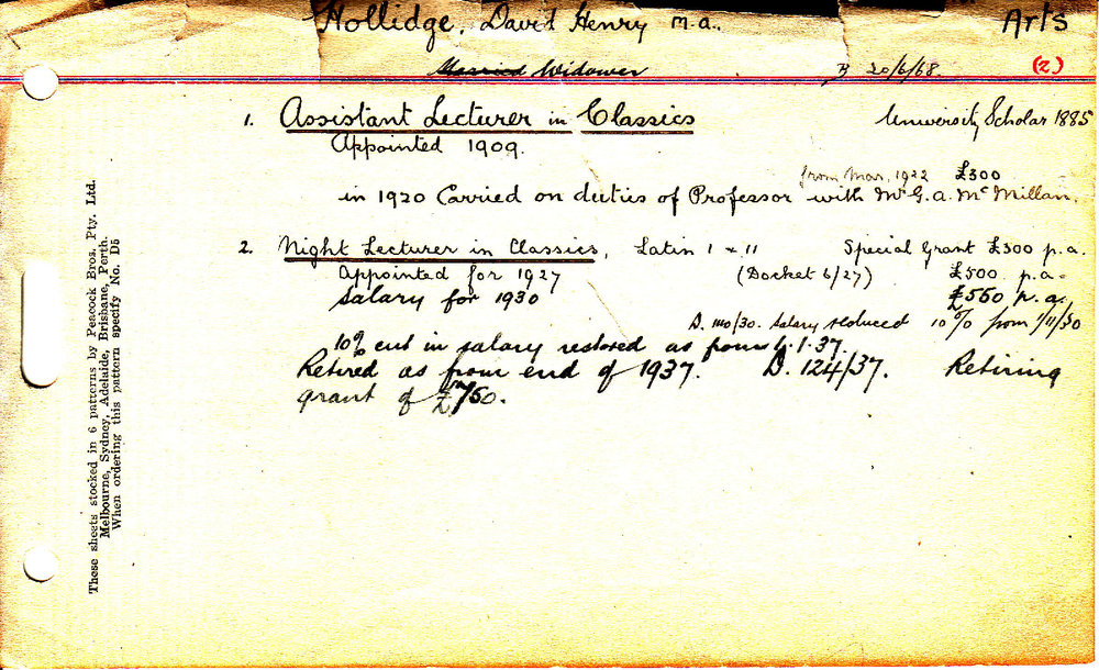 HOLLIDGE, David Henry