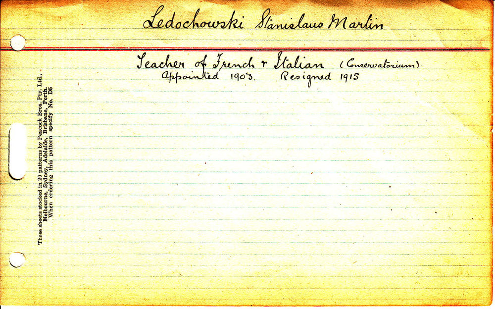 LEDOCHOWSKI, Stanislaus Martin