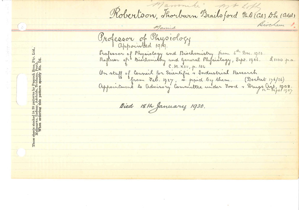 ROBERTSON, Thorburn Brailsford