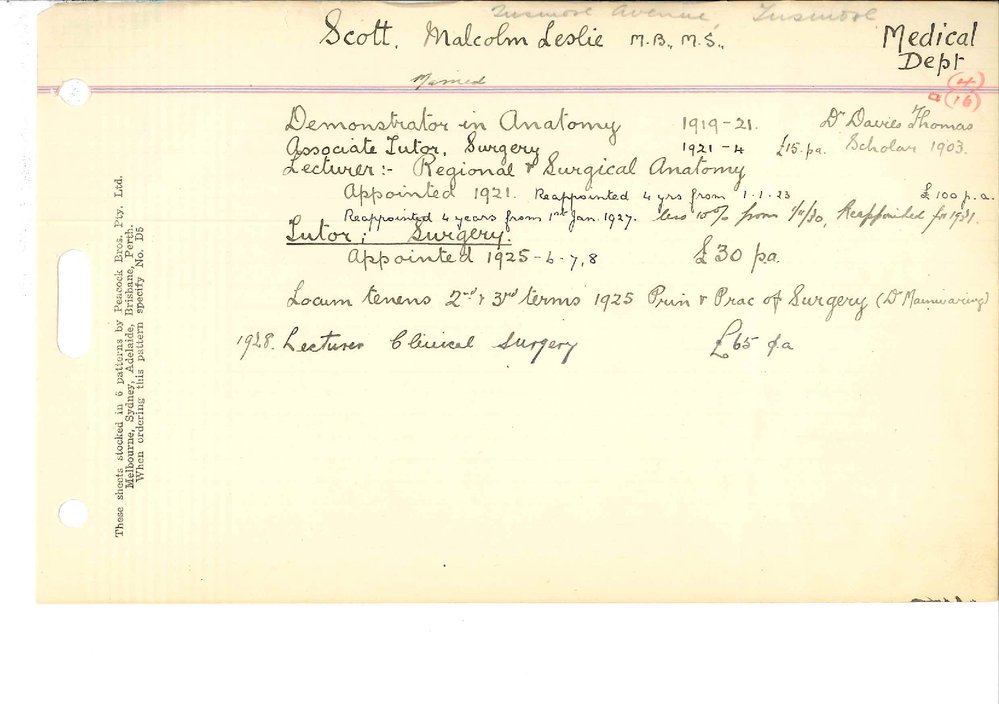 SCOTT, Malcolm Leslie