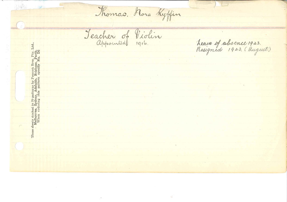 THOMAS, Nora Kyffin