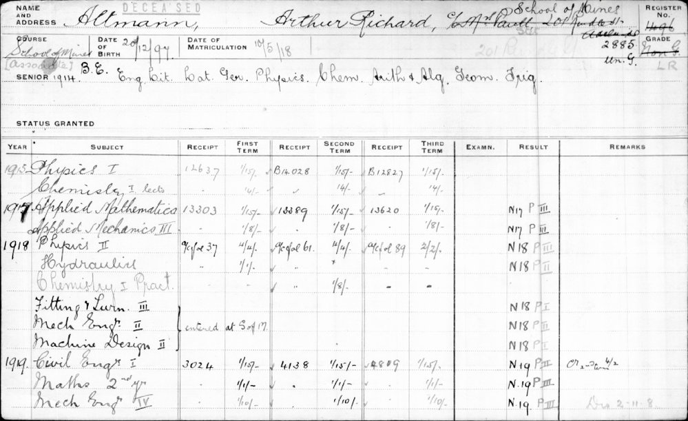 ALTMANN, Arthur Richard