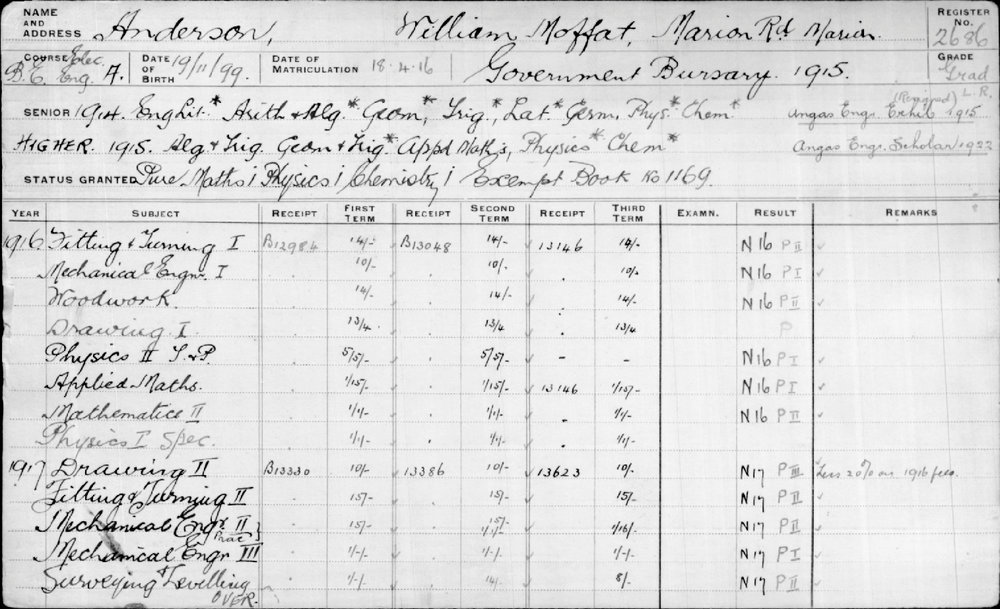 ANDERSON, William Moffat