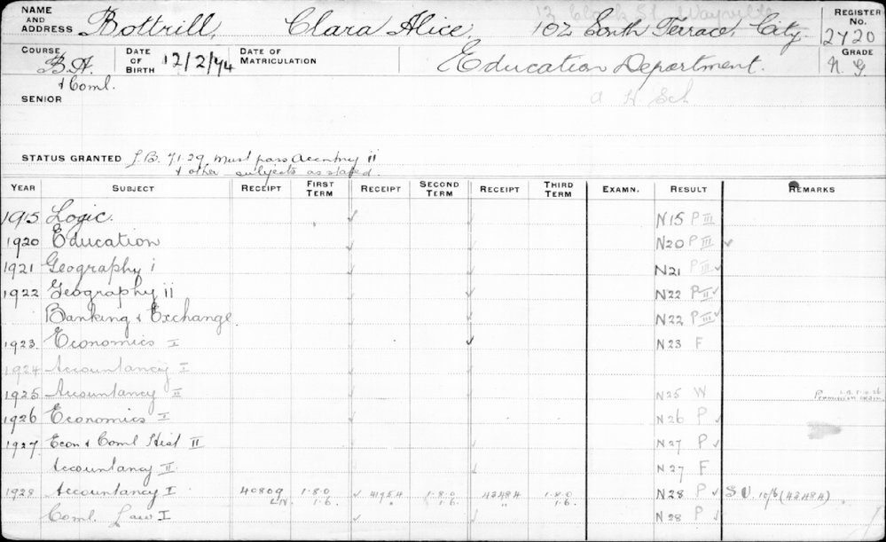 BOTTRILL, Clara Alice