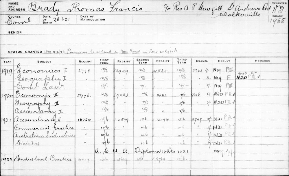 BRADY, Thomas Francis