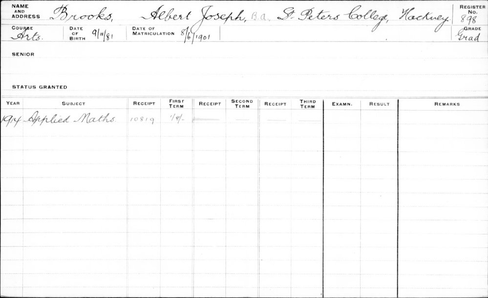 BROOKS, Albert Joseph