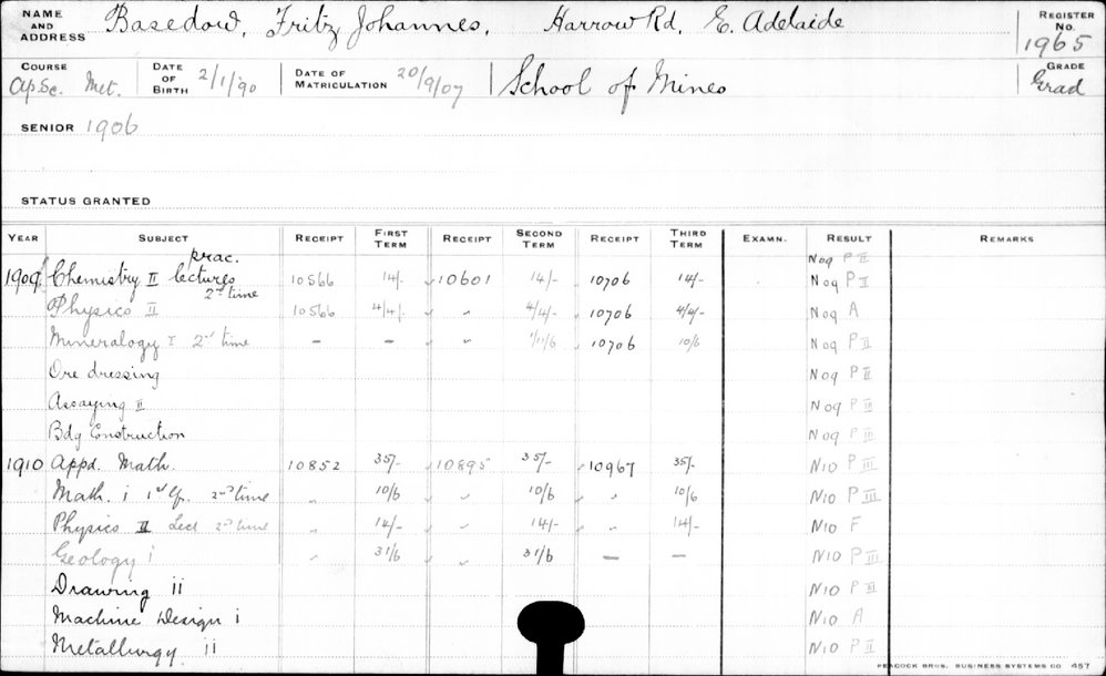 BASEDOW, Fritz Johannes
