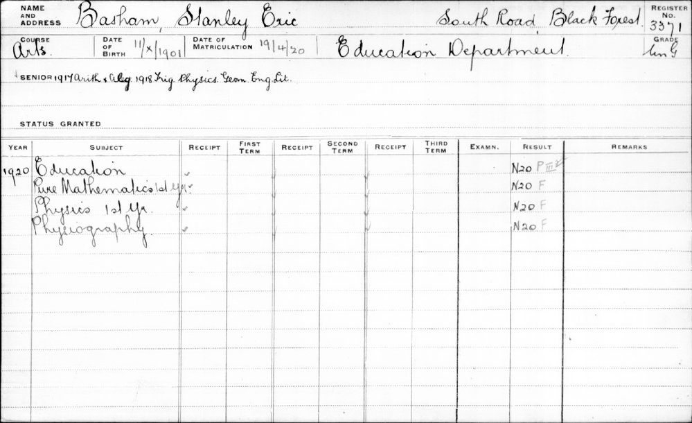 BASHAM, Stanley Eric